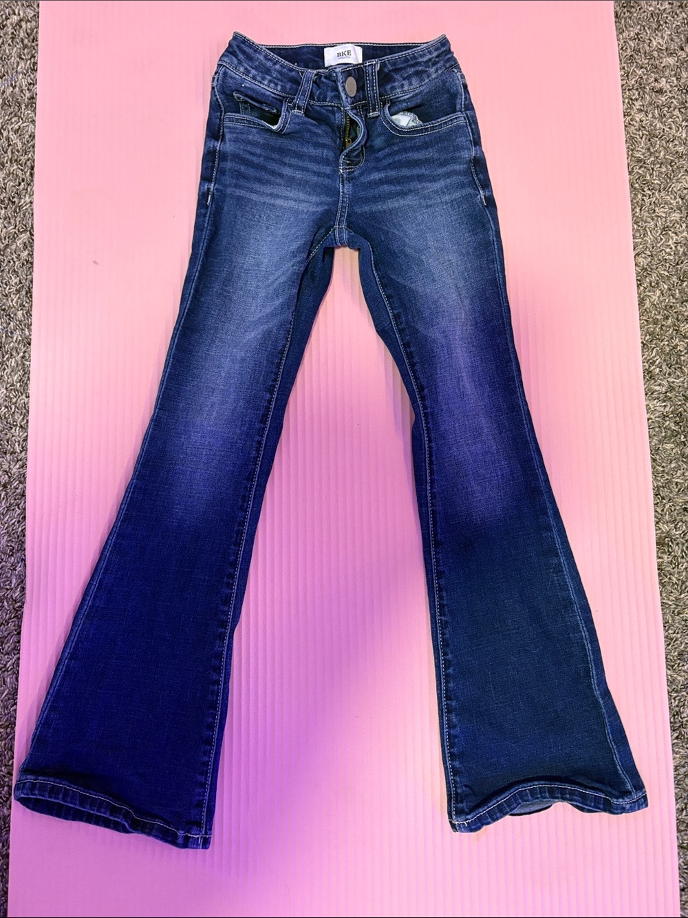 Girls Dark Wash BKE Flared Jeans -